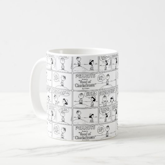 Herinneringen van Charlie Brown bij de pitcher's h Koffiemok (Voorkant links)