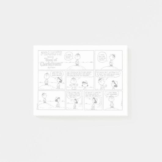 Herinneringen van Charlie Brown bij de pitcher's h Post-it® Notes (Voorkant)