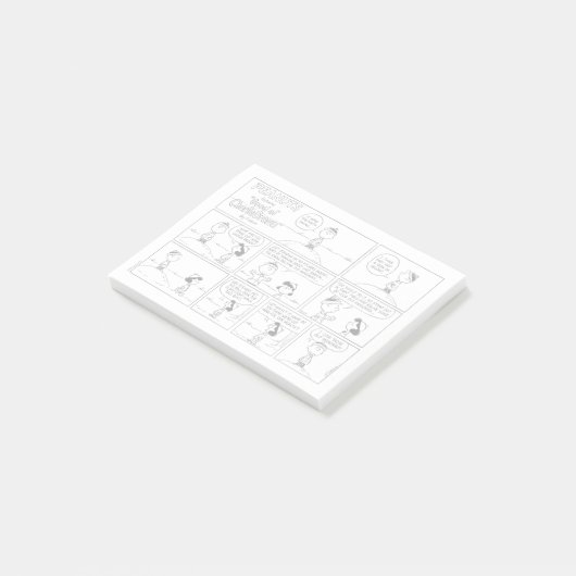 Herinneringen van Charlie Brown bij de pitcher's h Post-it® Notes (Schuin)