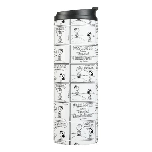 Herinneringen van Charlie Brown bij de pitcher's h Thermosbeker (Gedraaid links)