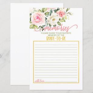 Herinneringen van de Bride - Roze Floral & Gold