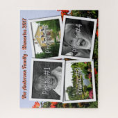 Herinneringen van de familie 4 x aangepaste foto's legpuzzel (Verticaal)