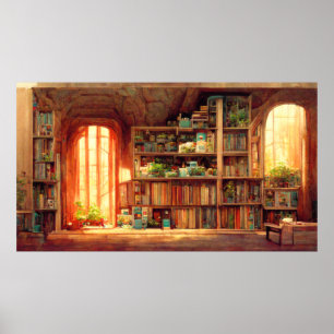 Herinneringen van een bibliotheek die nooit beston poster