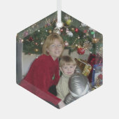 Herinneringen van het kerstfeest glas ornament (Voorkant)