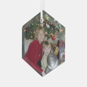 Herinneringen van het kerstfeest glas ornament (Voorkant links)