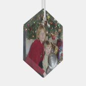 Herinneringen van het kerstfeest glas ornament (Voorkant Rechts)