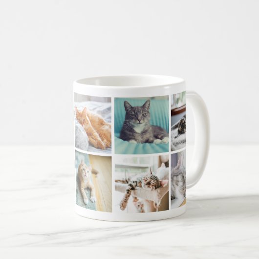 Herinneringen van kat Lovers Foto Collage Mok (Voorkant rechts)