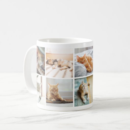 Herinneringen van kat Lovers Foto Collage Mok (Voorkant links)