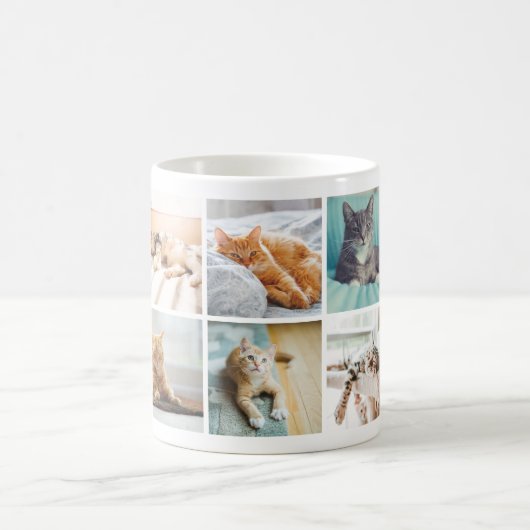 Herinneringen van kat Lovers Foto Collage Mok (Center)