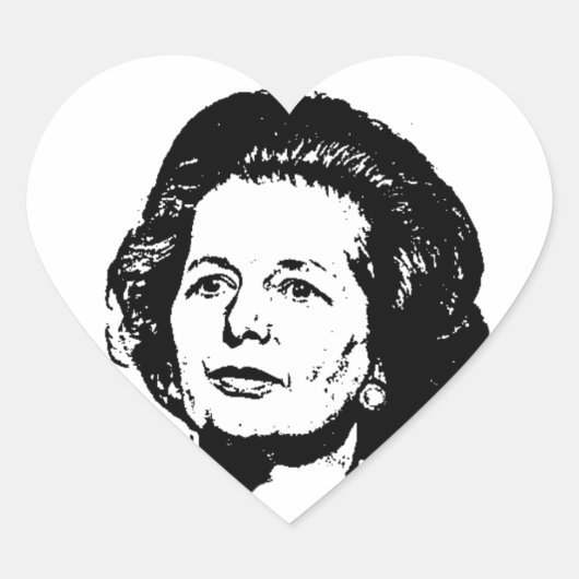 Herinneringen van Margaret Thatcher Hart Sticker (Voorkant)