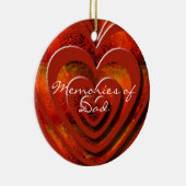Herinneringen van papa, personaliseren keramisch ornament (Rechts)