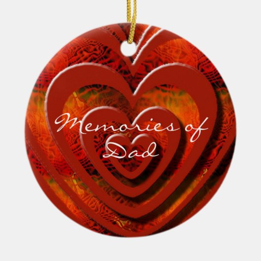 Herinneringen van papa, personaliseren keramisch ornament (Voorkant)