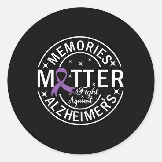 Herinneringen vechten tegen Heimers Ronde Sticker (Voorkant)