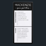 Herinneringen voor aangepaste checkbox magnetisch notitieblok<br><div class="desc">Checkbox chore and responsibility tracker checklist op een blauwgroen magnetisch blocnote met secties voor routines 's ochtends en 's middags of 's avonds om het gemakkelijk te lezen en meer inspirerend dan één lange lijst te maken. Verander de titels van elke sectie om uw eigen dagelijkse behoeften aan te passen,...</div>