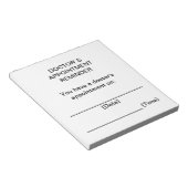 Herinneringen voor benoeming door de arts notitieblok (Schuin)