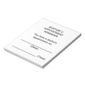 Herinneringen voor benoeming door de arts notitieblok (Linkerzijde)