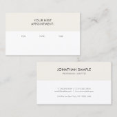 Herinneringen voor benoeming Elegant Professional  Afsprakenkaartje (Voorkant / Achterkant)