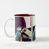 Herinneringen voor carrouselpaarden tweekleurige koffiemok (Links)