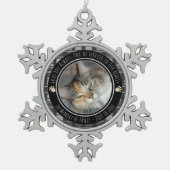 Herinneringen voor Pet Memorial Een foto Tin Sneeuwvlok Ornament (Voorkant)
