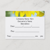 Herinneringen voor zakelijke benoeming Kaarten Zon Afsprakenkaartje (Achterkant)