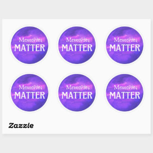 Herinneringen zijn belangrijk ALZ bewustzijnsstick Ronde Sticker