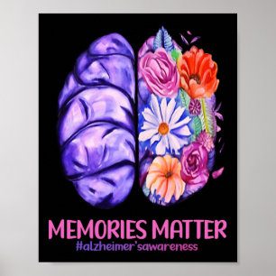 Herinneringen zijn belangrijk Alzheimer Paarse Alz Poster