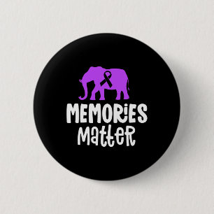 Herinneringen zijn belangrijk Alzheimer Paarse lin Ronde Button 5,7 Cm