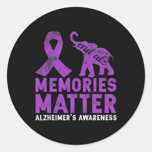 Herinneringen zijn belangrijk voor Alzheimer - Paa Ronde Sticker (Voorkant)