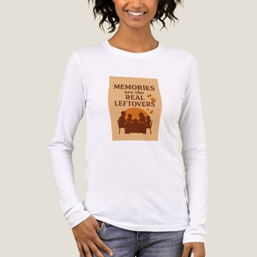 "Herinneringen zijn de echte restjes" - Family Sil Tri-Blend Shirt (Voorkant volledig)
