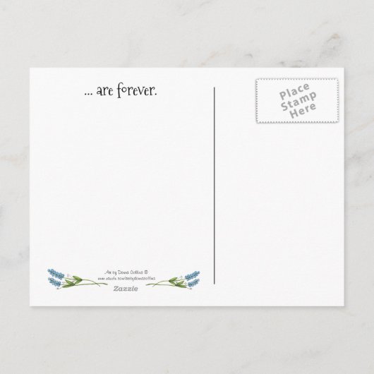 Herinneringen zijn eeuwig Briefkaart (Achterkant)