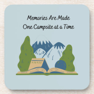 Herinneringen zijn gemaakt van één camping per kee bier onderzetter