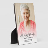 Herinnerings gedenkteken Familie-erfstuk Rouw Fotoplaat (Zijkant)