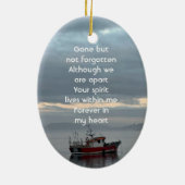 Herinneringsaandenken Visboot Visser Keramisch Ornament (Achterkant)