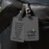 Herinneringsbalken voor zomerkamp - Tennis-kamp Bagagelabel