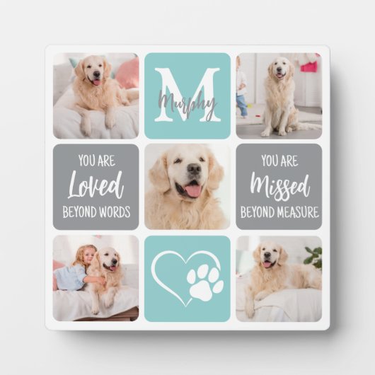 Herinneringscadeau huisdier Hondenverlies Modern S Fotoplaat (Voorkant)