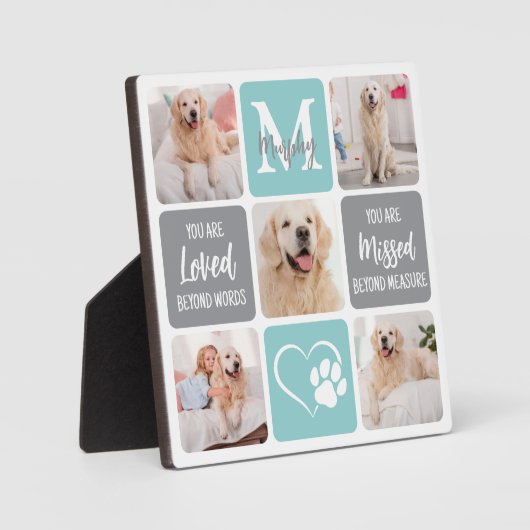 Herinneringscadeau huisdier Hondenverlies Modern S Fotoplaat (Voorkant)