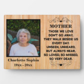 herinneringscitaat voor mama Aangepaste foto en na Fotoplaat (voorkant)