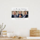 Herinneringscollage Foto Rouwkaart Horizontaal Poster (Keuken)