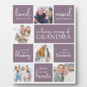 Herinneringscollage met foto's ter nagedachtenis fotoplaat (Voorkant)