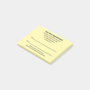 Herinneringscrème voor volgende afspraak bij dokte post-it® notes