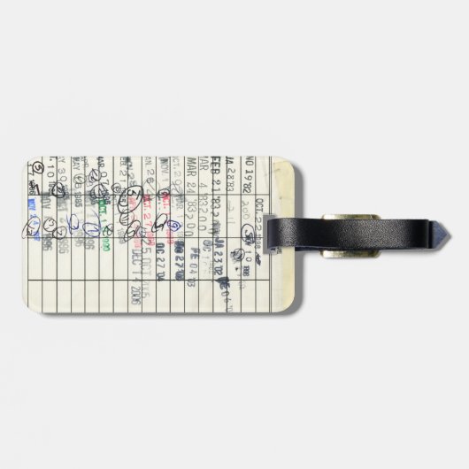 Herinneringsformulier  papier vervaldatum biblioth bagagelabel (Achterkant horizontaal)