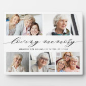 Herinneringsfoto Collage Gedenk Geschenk P Fotoplaat (Voorkant)