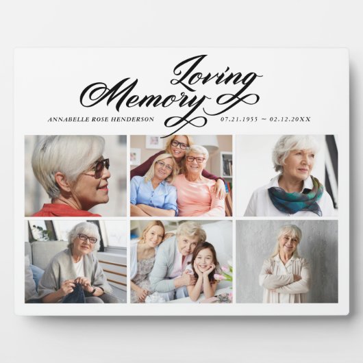Herinneringsfoto Collage Gedenkboek Fotoplaat (Voorkant)
