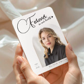 Herinneringsfoto Elegante Minimalistische Rouwgede Magneet