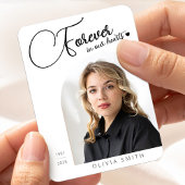 Herinneringsfoto Elegante Minimalistische Rouwgede Magneet