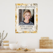 Herinneringsfoto Gele Bloem Welkomstbord Poster (Keuken)