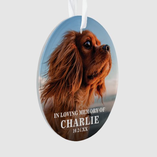 Herinneringsfoto Huisdierherdenking  Ornament (voorkant)