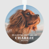 Herinneringsfoto Huisdierherdenking  Ornament (achterkant)
