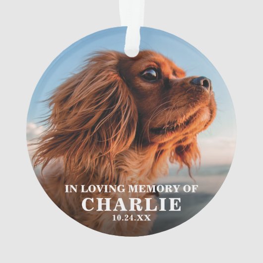 Herinneringsfoto Huisdierherdenking  Ornament (achterkant)