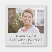 Herinneringsfoto met condoleance magneet (Voorkant)